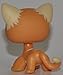 Shorthair Kitten #525 (Orange, Green Eyes, White Ears) - Littlest Pet Shop (Retired) Collector Toy - LPS Collectible Replacement Single Figure - Loose (OOP Out of Package & Print)