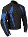 Milano Sport Gamma Motorcycle Jacket with Blue Accent (Black, XX-Large) (MJGAM03842X)