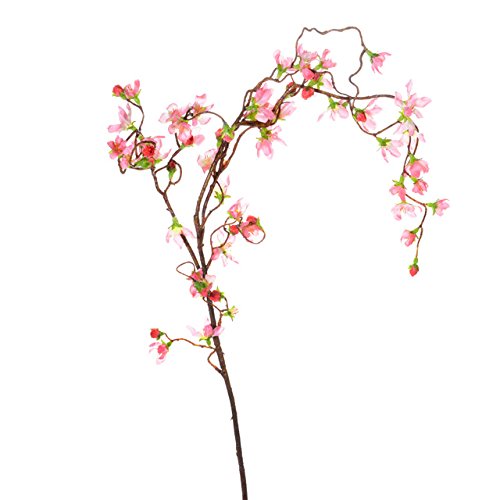 FloristryWarehouse Artificial Cherry Blossom Branch Weeping 43 Inches Pink Spring Flowers