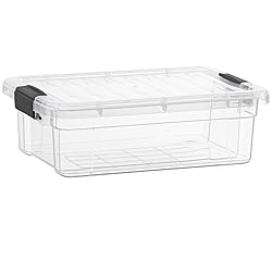 Superio Storage Bins with Lids, Clear Plastic