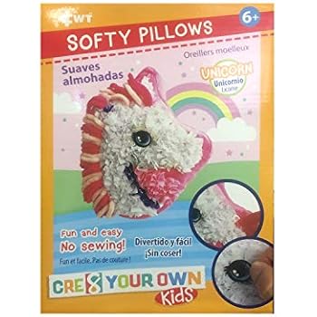 Amazon Com Wuundentoy Cre8 Your Own Softy Pillows Unicorn Stuffed