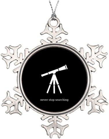 Travel Along Personalized Family Christmas Snowflake Ornaments Telescope Funny Christmas Snowflake Ornaments