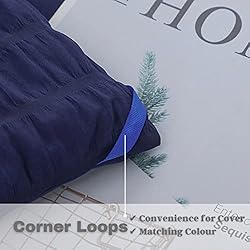 HAOWANER 3 Pieces Seersucker King Comforter Set