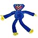 Huggy Wuggy Plush Toy, Blue Soft Poppy Playtime Horror Game Stuffed Doll, 15.7 inches Funny and Scary Cuddle Pillow Gifts for Children