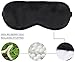 Fitglam Natural Silk Sleep Mask, Best Sleeping Mask Eye Mask Eye Cover for Travel, Nap, Meditation, Blindfold with Adjustable Strap for Men, Women and Teenagers (black)