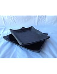 Lucky Star Melamine Square Plates Dinner Appetizer Platter Snack Side Dish, 6