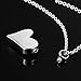 Cremation Urn Necklace Grandma Forever In My Heart Stainless Steel Keepsake Waterproof Memorial Heart Pendant