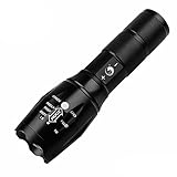 U`King 1000 Lumen Tactical Flashlight - Rechargeable Professional Series Ultra Bright LED Flashlight with 5 Modes