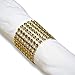 SKY CANDYBAR Napkin Rings,Rhinestone Napkin Rings Diamond Silver for Table Decorations,Wedding,Dinner,Party,DIY Decoration(Gold, 50pcs)