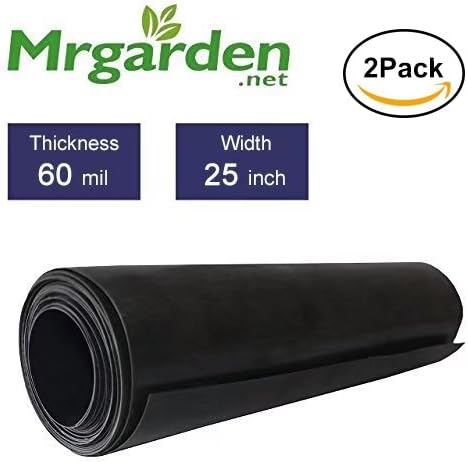 Mr. Garden 60mil Tree Root Barrier Water Barrier Garden Edge Sheet, 25 in. W x 100 ft. L, 2Pack