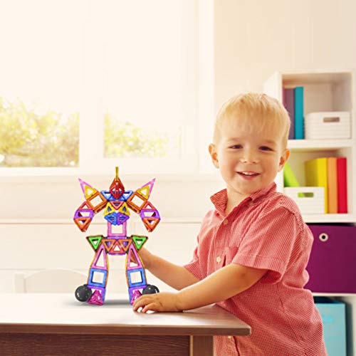 Magnetic Blocks-Magnetic Blocks Building Set for Kids-135 PCS - Thumbnail 2