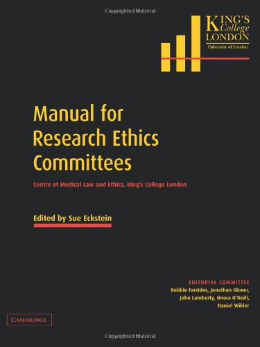 MANUAL FOR RESEARCH ETHICS COMMITTEES