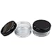 Beauticom 5G/5ML Round Clear Jars with Black Lids for Makeup, Lotion, Creams, Eyeshadow, Cosmetic Product Samples (Quantity: 100pcs)