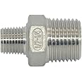 1/2"x1/4" Male Hex Nipple Threaded Reducer Connector Pipe Fitting/Adapter,Stainless Steel 304 NPT