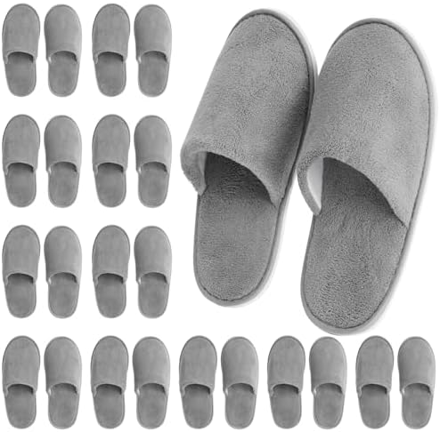 Juvale 12 Pairs Disposable Slippers for Guests, Bulk Pack for