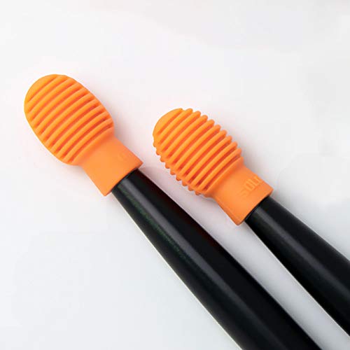 image for CDJX Drumstick Silent Tips Mute,2 Pairs Portable Silicone Practice Dru