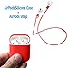 AirPods Case Protective, FRTMA AirPods Silicone Skin Case with Sport Strap Compatible with Apple AirPods (Red)