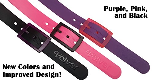 Volver Cool Rubber Golf Belts for Men Adjustable Cut-to-fit Interchangeable Colors (Sleek Black)