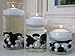 120 Black & White Pearls with Matching Gems - No Hole Jumbo/Assorted Sizes Vase Decorations & Table Scatters - to Float The Pearls Order The Floating Pack Option