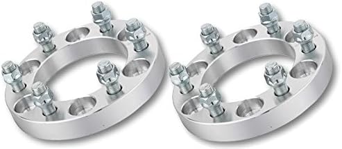 Titan Parts 2X 2 inch 6x5.5 Wheel Adapter Spacers 25mm 12x1.5 Rim Studs 6 Lug Billet 6x139.7