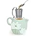 Tea Forte PUGG 24oz Ceramic Teapot with Tea Infuser, Loose Leaf Tea Steeping For Two, Lotus