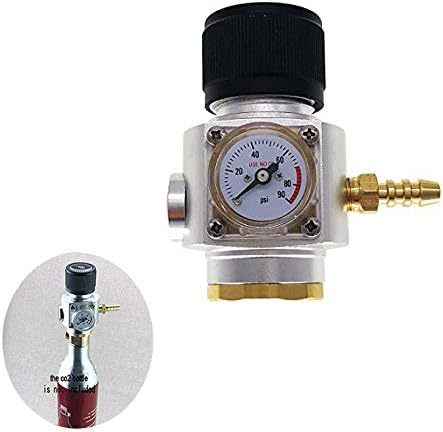 Corny Keg co2 Regulator CO2 Charger Kit 0-90 PSI for 21 X 4 European co2 Bottle 5/16" Barb Draft Beer Kegerator Soda