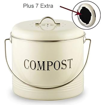 Compost Bin 13 Gal With 7 Bonus Charcoal Filters For Kitchen Countertop Vintage Indoor Scraps Compost Bucket With Lid Fliesodor Proof Compost #vintage #countertops Compost Bin 13 Gal With 7 Bonus Charcoal Filters For Kitchen Countertop Vintage Indoor Scraps Compost Bucket With Lid Fliesodor Proof Compost