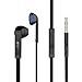 Vomercy In-Ear Earphones Stereo Headphones with Built-in Microphone Multifunctional Button Earbuds Black