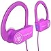 TREBLAB XR100 Bluetooth Sport Headphones, Best Wireless Earbuds for Running Workout, Noise Cancelling Sweatproof Cordless Headset for Gym Use, True Beats Earphones w/Mic, iPhone Android (Pink)