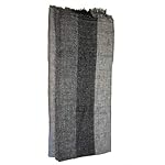 100% Wool Scarf - Fishbone Pattern (un-dyed Grey)