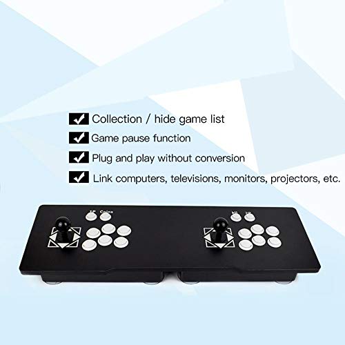 VOVI Black Classic Pandora Box with Arcade Game Retro 1388 in 1 Electronic Console Game Machine for Home Game Console Arcade Television Video Games Joystick for Kids Gifts
