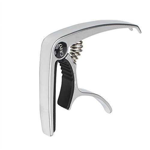 ZEALUX Multifunctional Guitar Capo for Guitars, Ukulele, Banjo, Mandolin, Bass. Ultra Lightweight Aluminum Metal for 4 & 6 & 12 String Instruments - Premium Accessories (Sliver) - Thumbnail 3