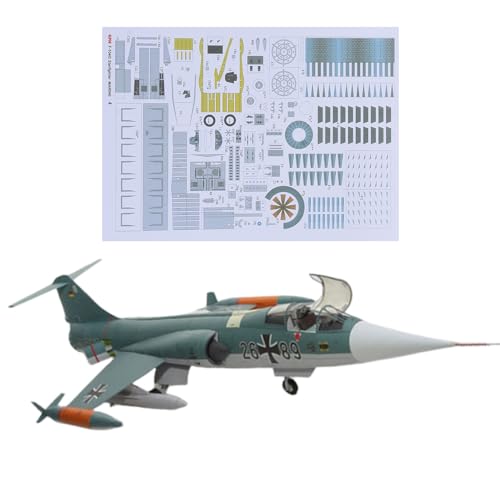 MOUDOAUER Paper US F-104G Starfighter, 1:33 Paper Model Simulation Fighter Military Science Exhibition Model (Unassembled Kit) Model Collection