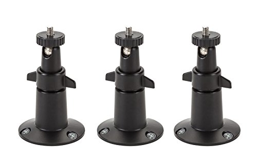 Wasserstein Adjustable Security Wall Mount Compatible with Arlo Ultra, Pro, Pro 2 & Other Compatible Models (3-Pack, Black)