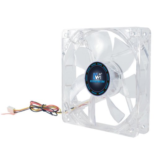 Kingwin 120mm CFBL-012LB Silent Fan, For Computer Cases, CPU Coolers, Long Life Bearing, Quiet Efficient Cooling, and Provide Excellent Ventilation for PC Cases-[Blue LED]