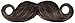 Bold Brown Mini Handlebar Moustache (7.5