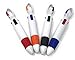 Sea View Treasures 20 Bulk Multi-Colored Ink Shuttle Pen with Carabiner Clip Assortment - Black, Blue, Red and Green Ink