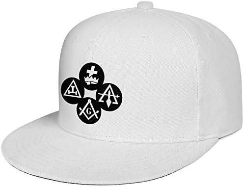 WENL Masonic Exchange York Rite Templar Royal Arch Printed Hip Hop Flat Brim Snapback Caps Adjustable Dad Hat Unisex