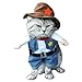 NACOCO Cowboy Costume with Hat for Cat and Small Dog - Halloween Clothes (Large) Blue