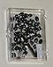 FavorOnline Italian Rosary with Black & Silver Cross and Oval Beads in Box