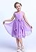 Bow Dream Flower Girls Dresses Junior Bridesmaids Little Girls Elegant Ruffle Chiffon Tea Length