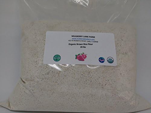 Brown Rice Flour 20 Pounds (Twenty lbs) USDA Certified Organic, Non-GMO, BULK