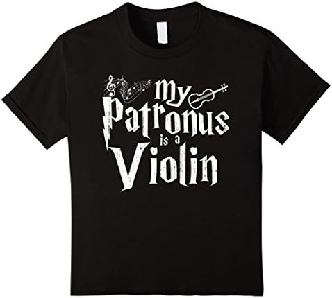 unisex-child My Patronus Is A Violin T Shirt 12 Black