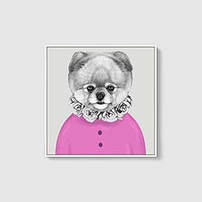 Framed Canvas Wall Art for Living Room, Bedroom Animal in Home Dress Canvas Prints for Home Decoration Ready to Hanging - 16x16 inches