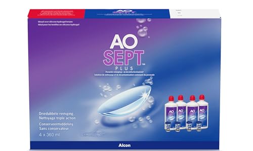 Alcon Aosept Plus Systempack, 4 x 360 ml, 1er Pack (1 x 1.44 l)