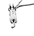 Wicary Cat Necklace S925 Sterling Silver Sweet Cat Pendant Collar Necklace Short Necklace