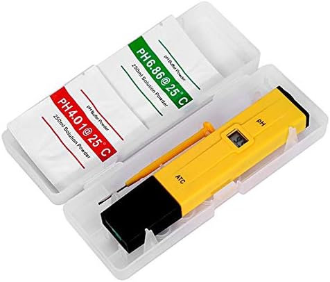 Yaoaomon Handheld Digital Display PH Tester Aquarium Pool SPA Water Quality Monitor yellow & black