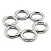 JCBIZ 6pcs Zinc Alloy Round Spring Snap Hooks Clip DIY Accessories for Handbag Purse Shoulder Strap Key Chains,17mm/0.67in Inner Diameter Circle Metal Key Ring Buckle(Silver)