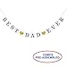 Partyprops Best Dad Ever Banner with Gold Glitter Heart | Vintage Fathers Day Decorations from Daughter and Son