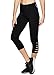 RBX Active Women's Workout Cotton Workout Leggings X-Strap Black Jewel M